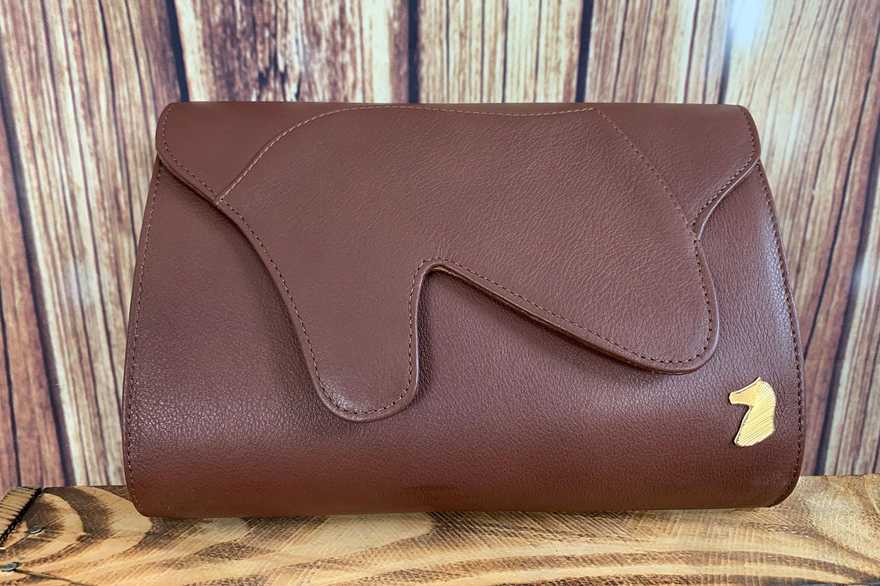 Desori Lederhandtasche "FLAT DOH", braun