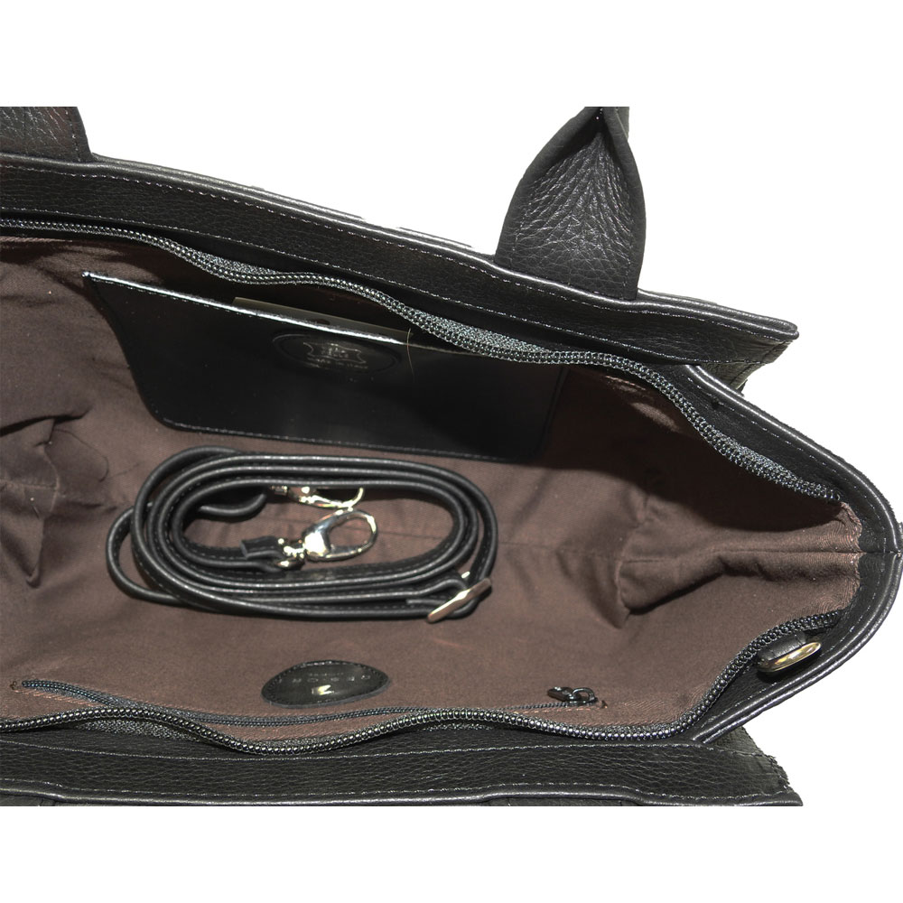Desori Lederhandtasche "PAPRIKA FRINGES" in schwarz