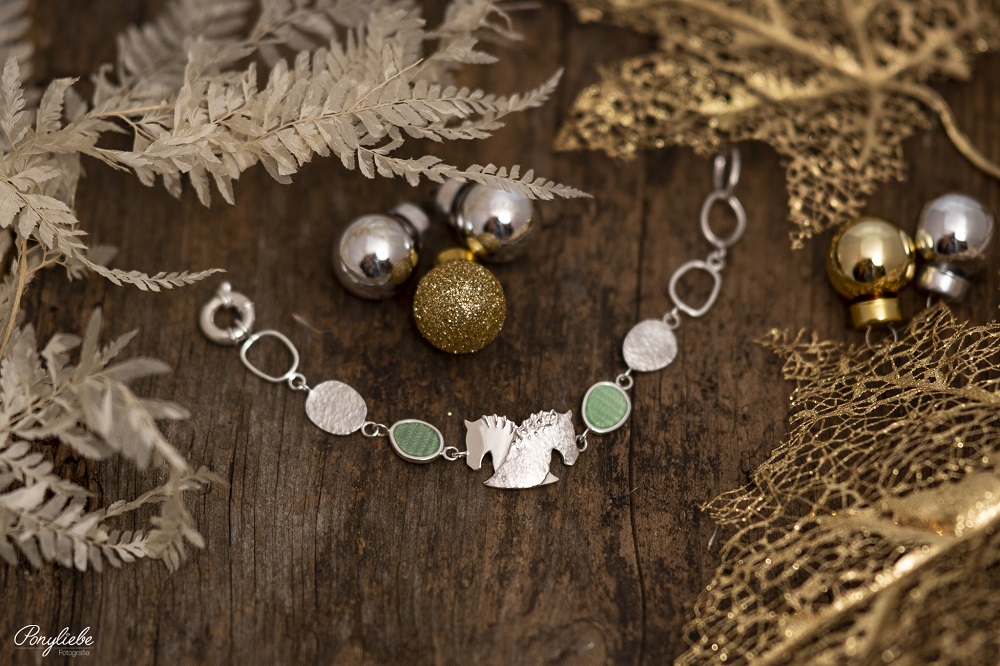 Armband by Runedal, silber mit grünen Achat