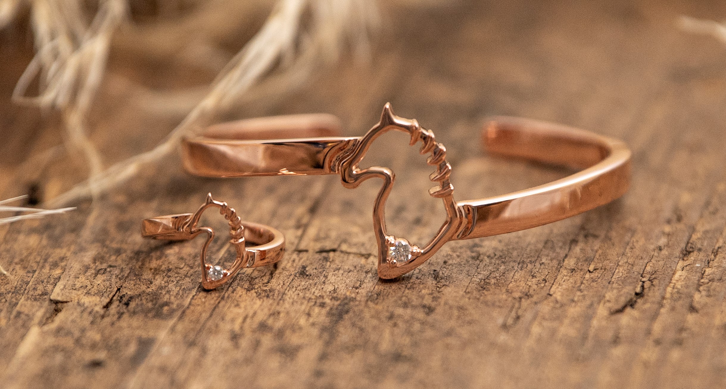 Armreif by Runedal, rosé gold