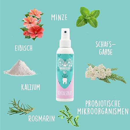 TIERLIEBHABER – Dentalspray für Hunde & Katzen entfernt Zahnbelag, 100% natürlich