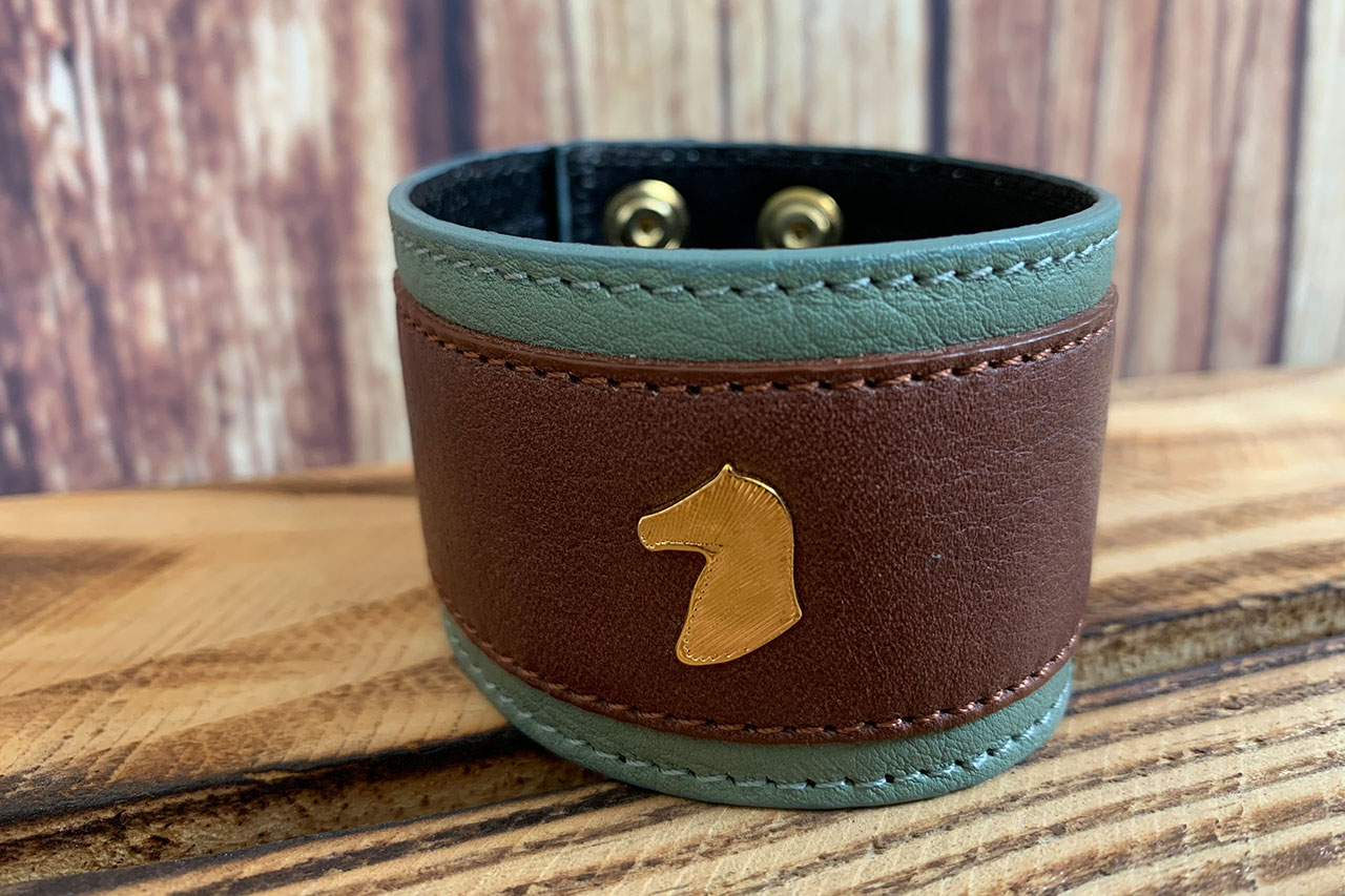 Desori Lederarmband "BI-COLOR", braun-grün