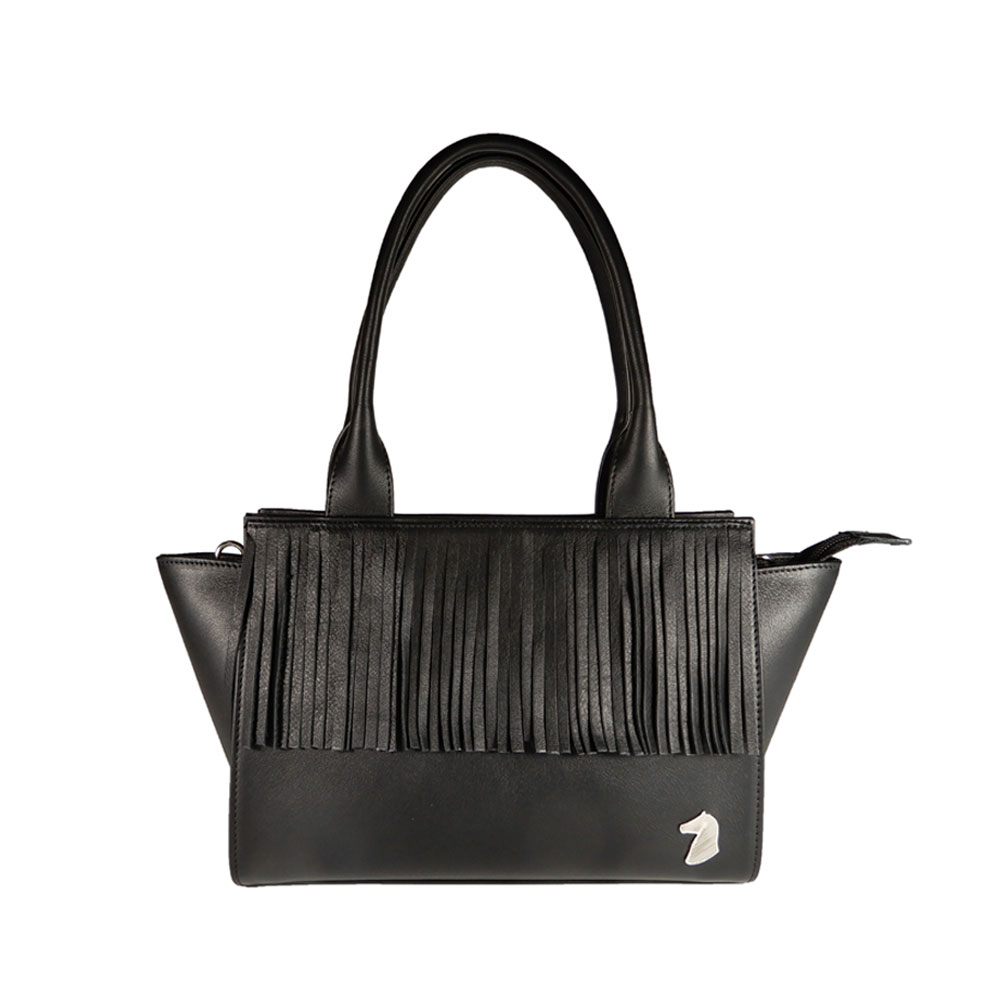 Desori Lederhandtasche "PAPRIKA FRINGES" in schwarz