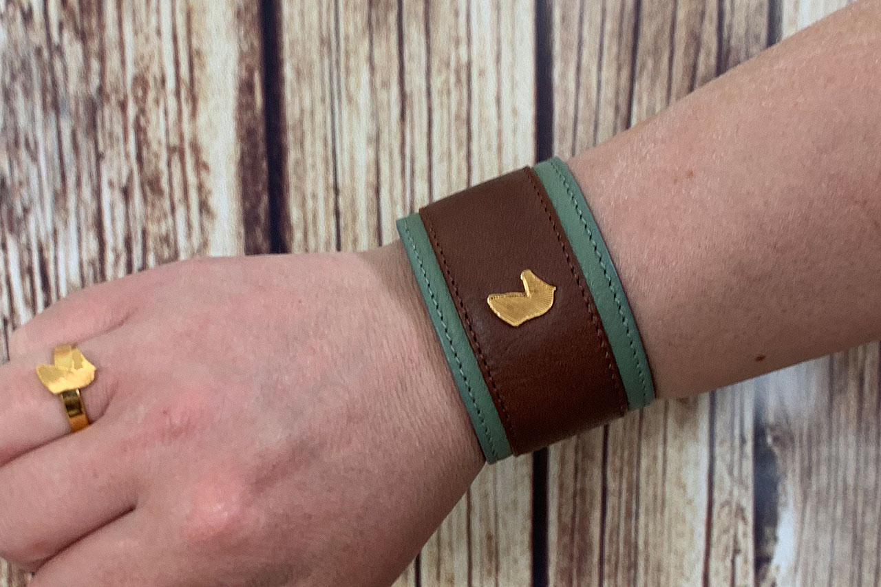 Desori Lederarmband "BI-COLOR", braun-grün